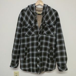 NWOT Sonoma Plaid Flannel Hooded Jacket